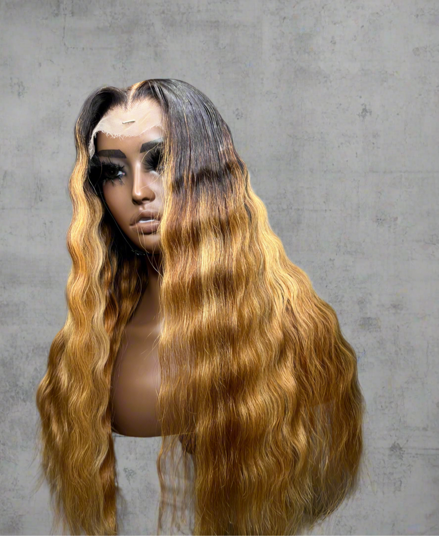 20” Ombre & Highlights Middle Part